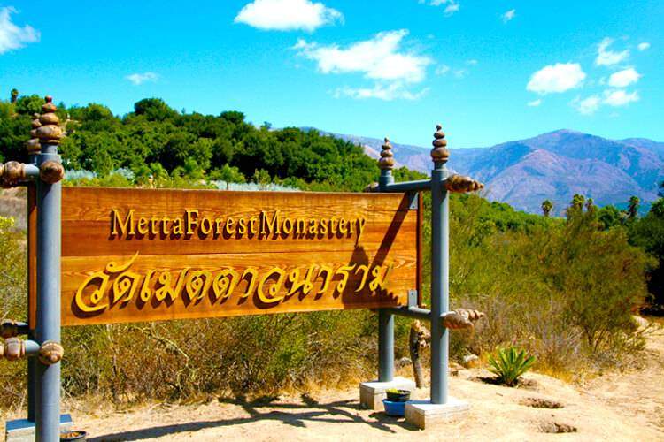 Visit the Metta Forest Monastery, one of San Diego's beautiful Buddhist monasteries, tucked away in the hills of Valley Center
