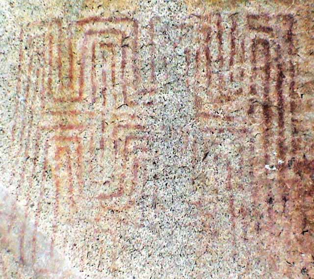 Piedras Pintadas maze pictograph
