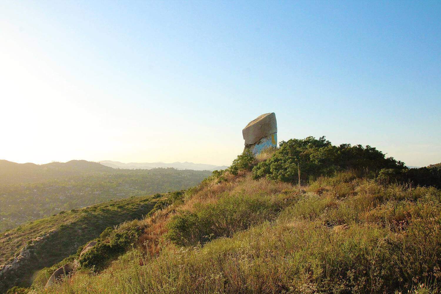 Hike to Tooth Rock, a boulder resembling a giant tooth in Poway!