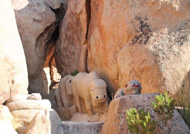 Boulder Park is one of Jacumba's coolest places to explore filled with rocks carved into animals!