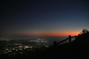 Hike Cowles Mountain at night and not only have the entire mountain to yourself but be greeted by other-worldly views at the top!