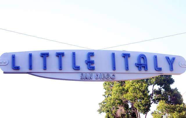 Little Italy is an authentic Italian neighborhood in San Diego filled with delicious cuisine, beautiful art and thick with culture.